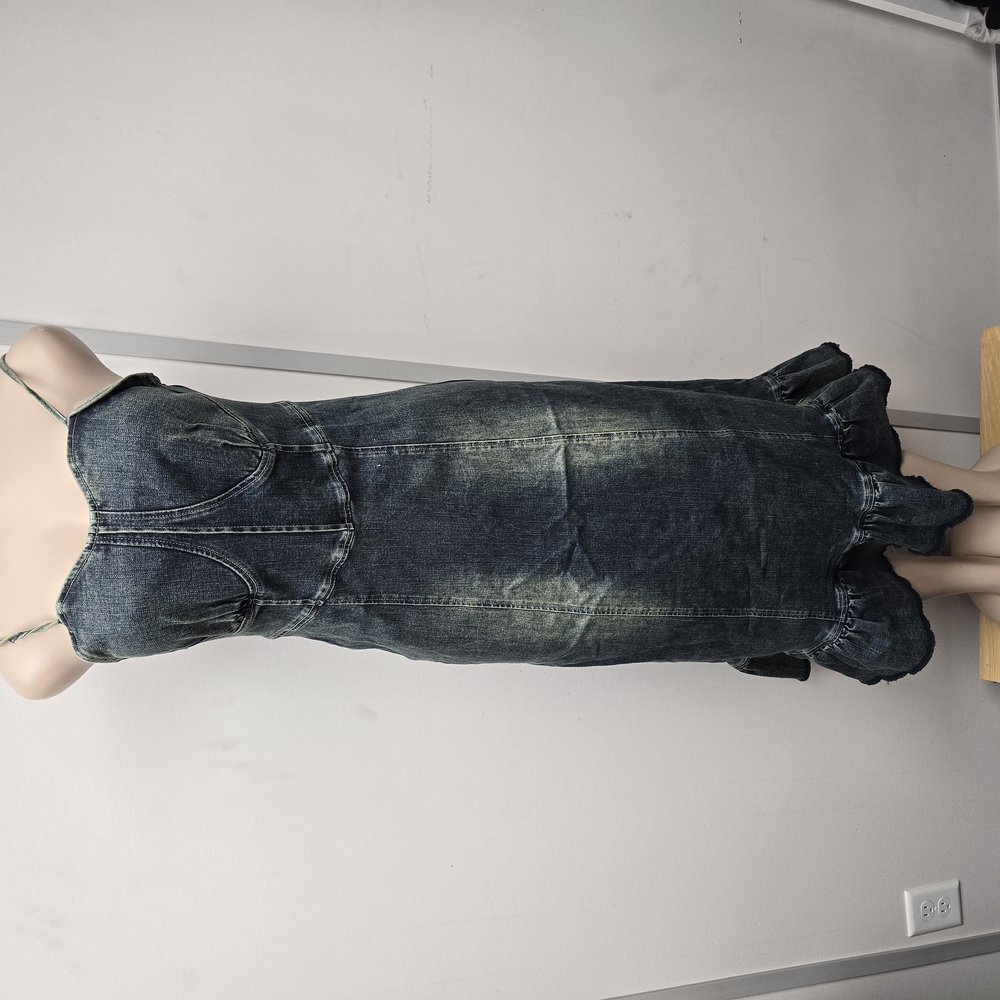 Denim Spaghetti Strap Dress